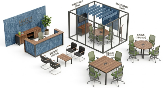 Racetrack conference table Noida - oval meeting table