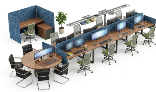 Wood veneer executive desk Noida - premium finish